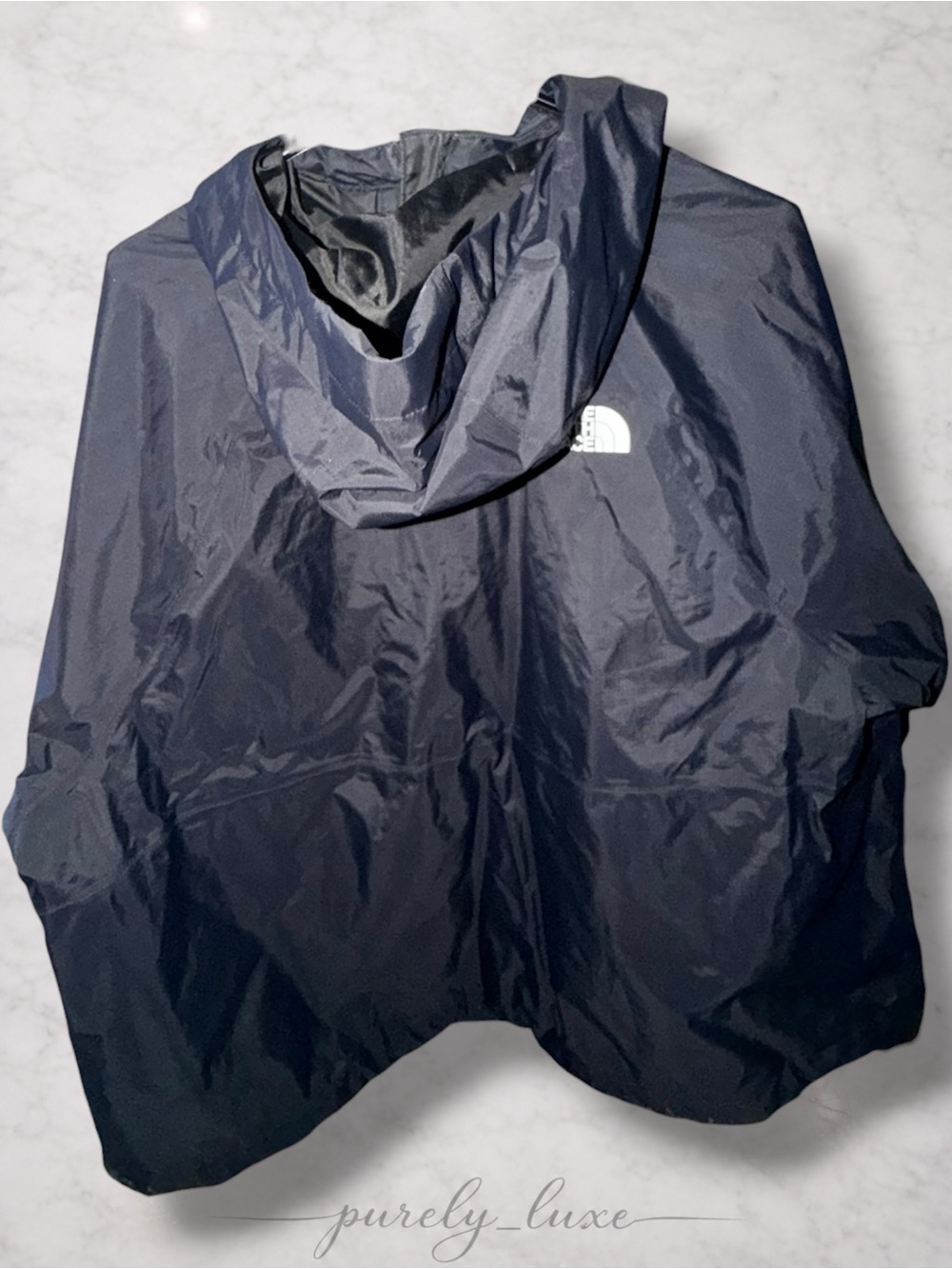 The North Face Black Hooded Windbreaker Jacket - Picture 2 of 3